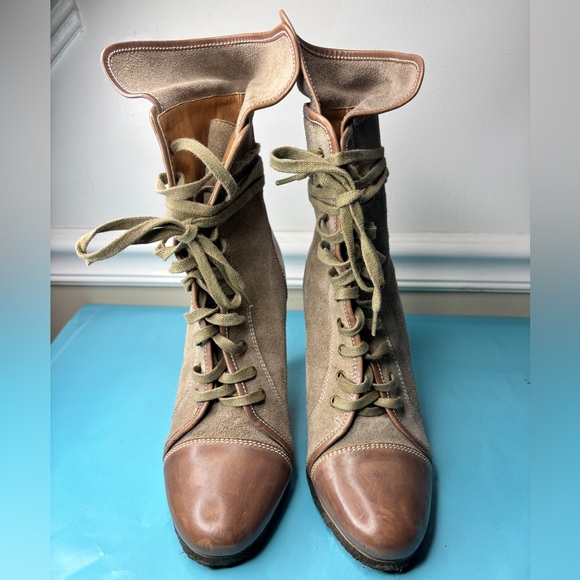 Italian Brand Cinti Wedge Heeled Boots Size 38 - Picture 3 of 13